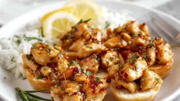 Bouchées de poulet au citron et à l'ail -1