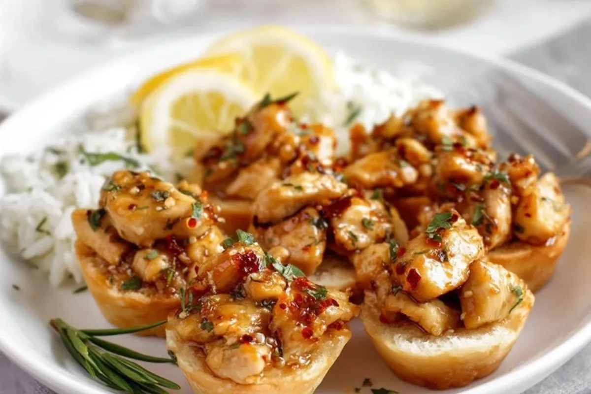 Bouchées de poulet au citron et à l'ail -1