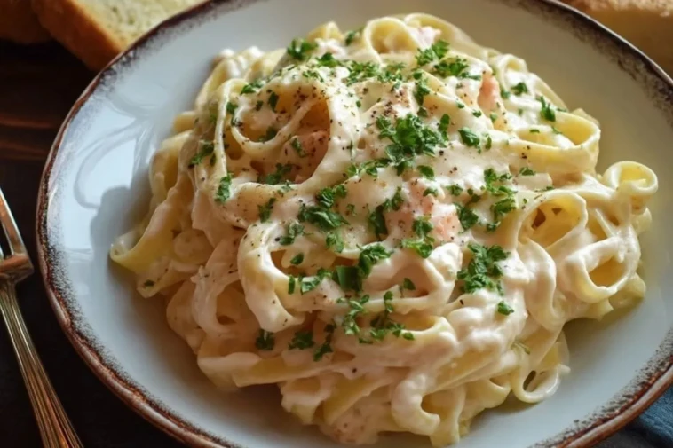 Pâtes à la sauce Alfredo au fromage à la crème -1
