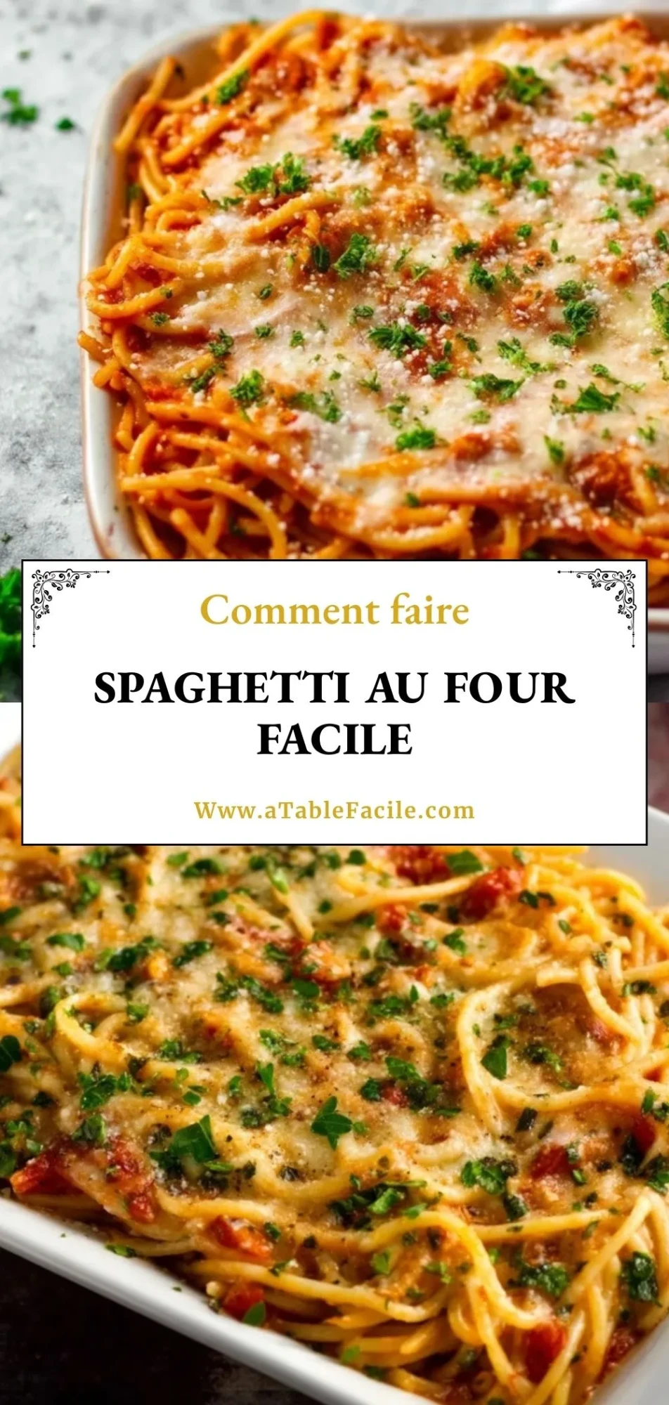 Spaghetti au four facile - Pin 1