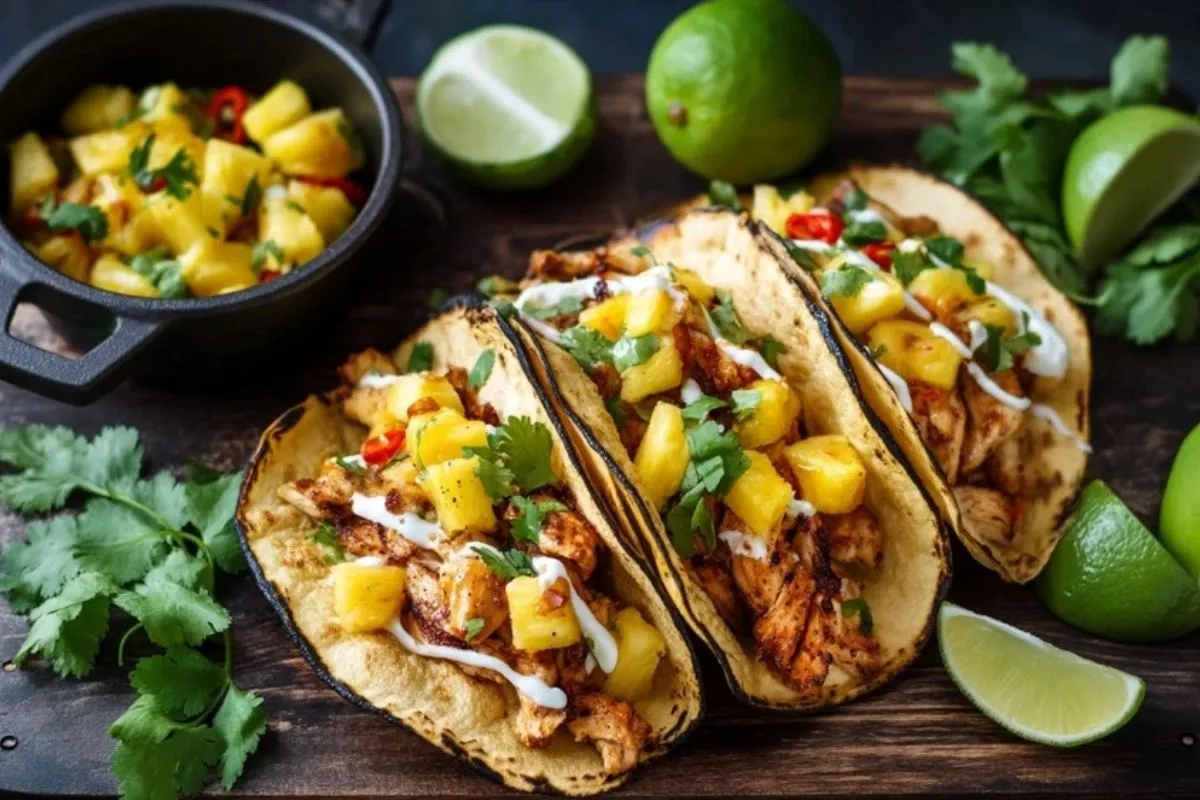 Tacos au poulet et à l'ananas en une seule poêle - 1 (1)