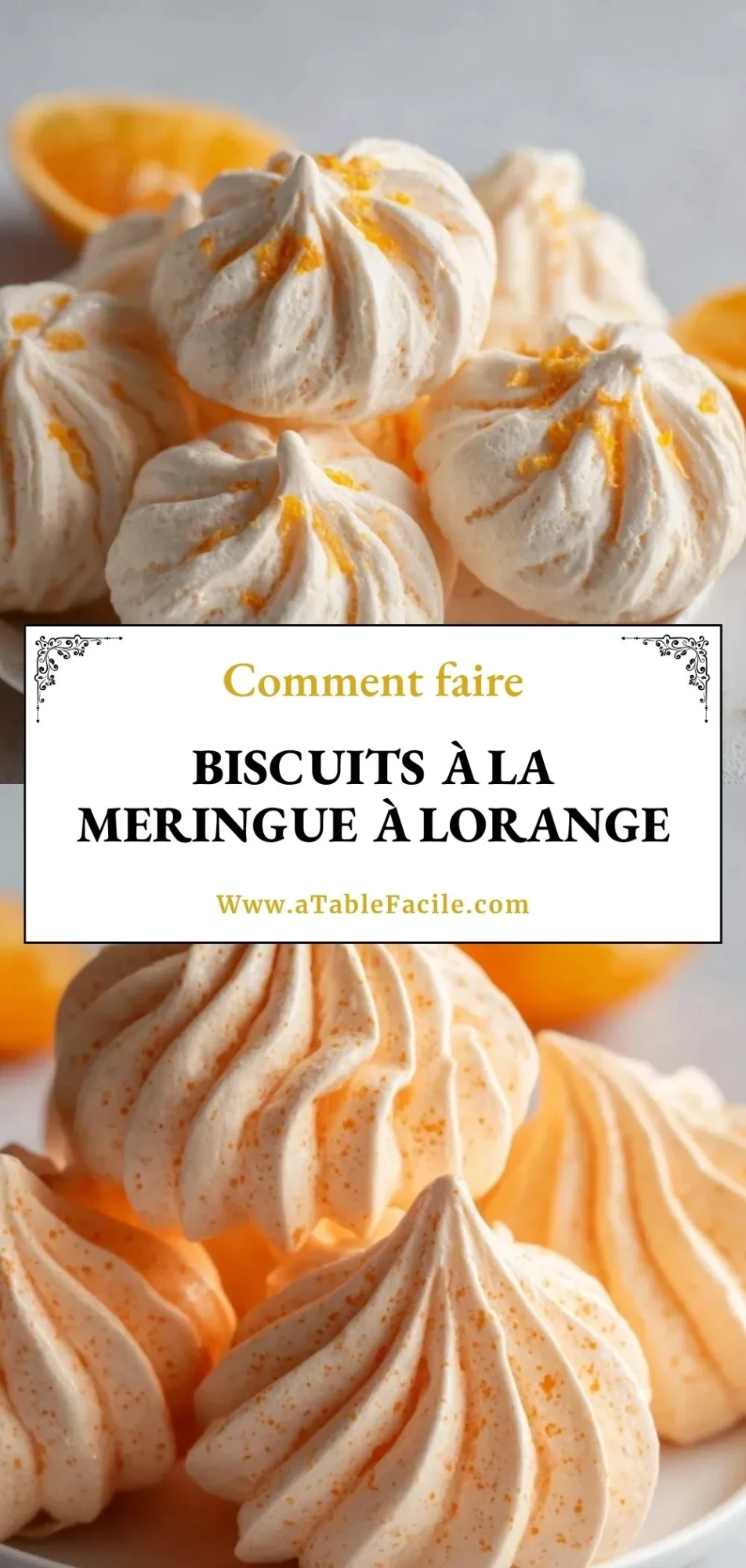 Biscuits à la Meringue à lOrange - Pin 1