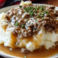 Boeuf Haché Avec Sauce Sur Purée De Pommes De Terre - 1