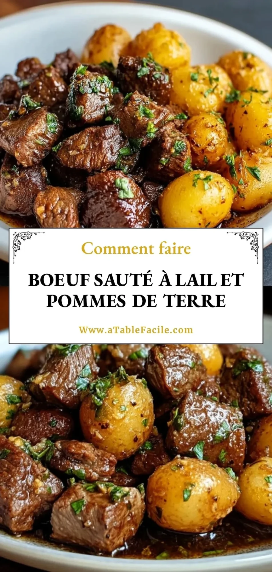 Boeuf Sauté À LAil Et Pommes De Terre - Pin 1