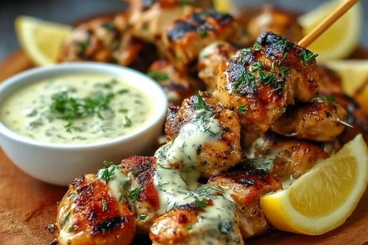 Bouchées De Poulet Grillé Avec Sauce Ail Crémeuse- 1