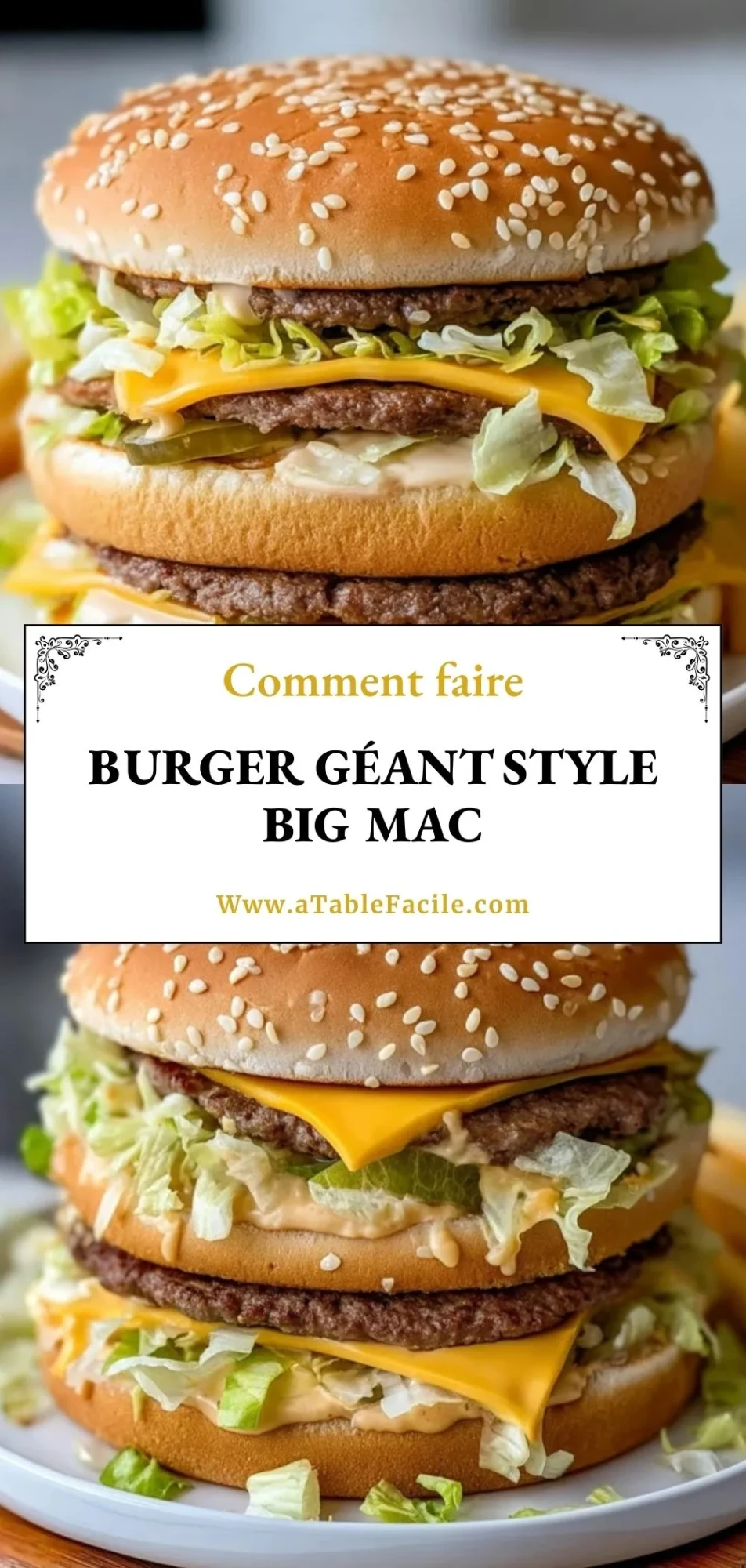 Burger Géant Style Big Mac - Pin 1