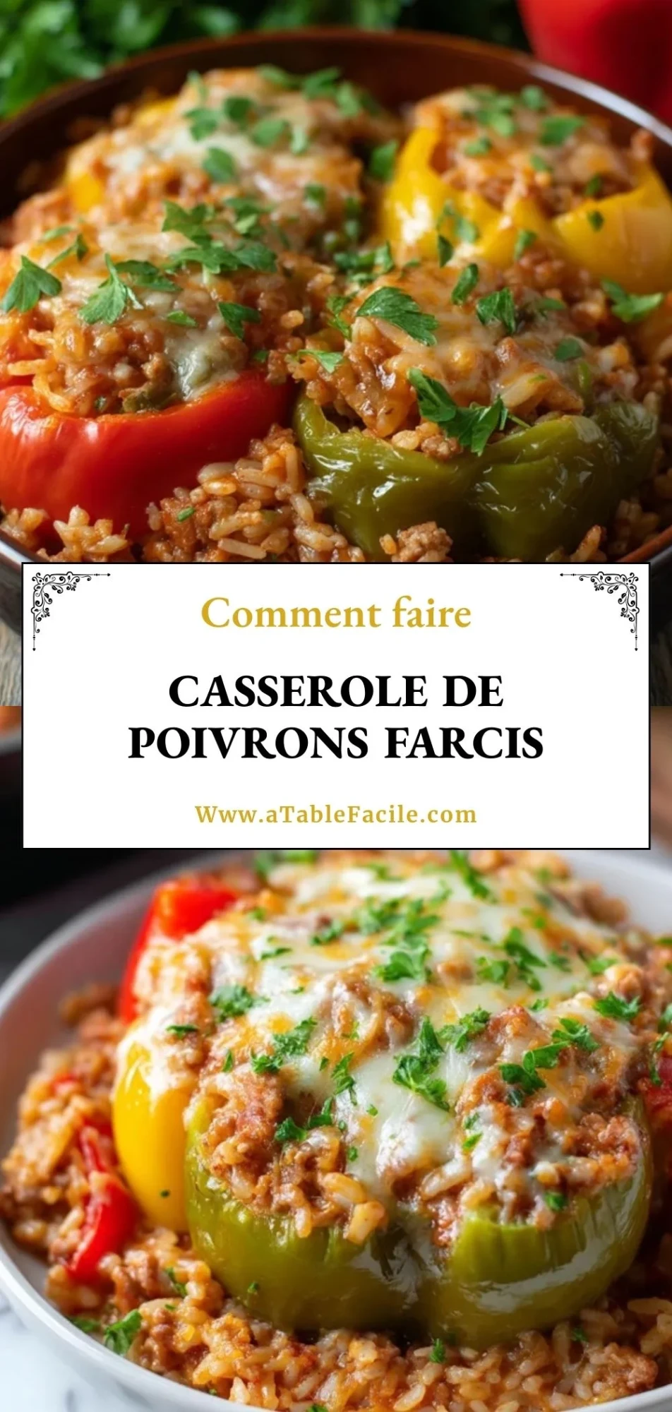 Casserole De Poivrons Farcis - Pin 1