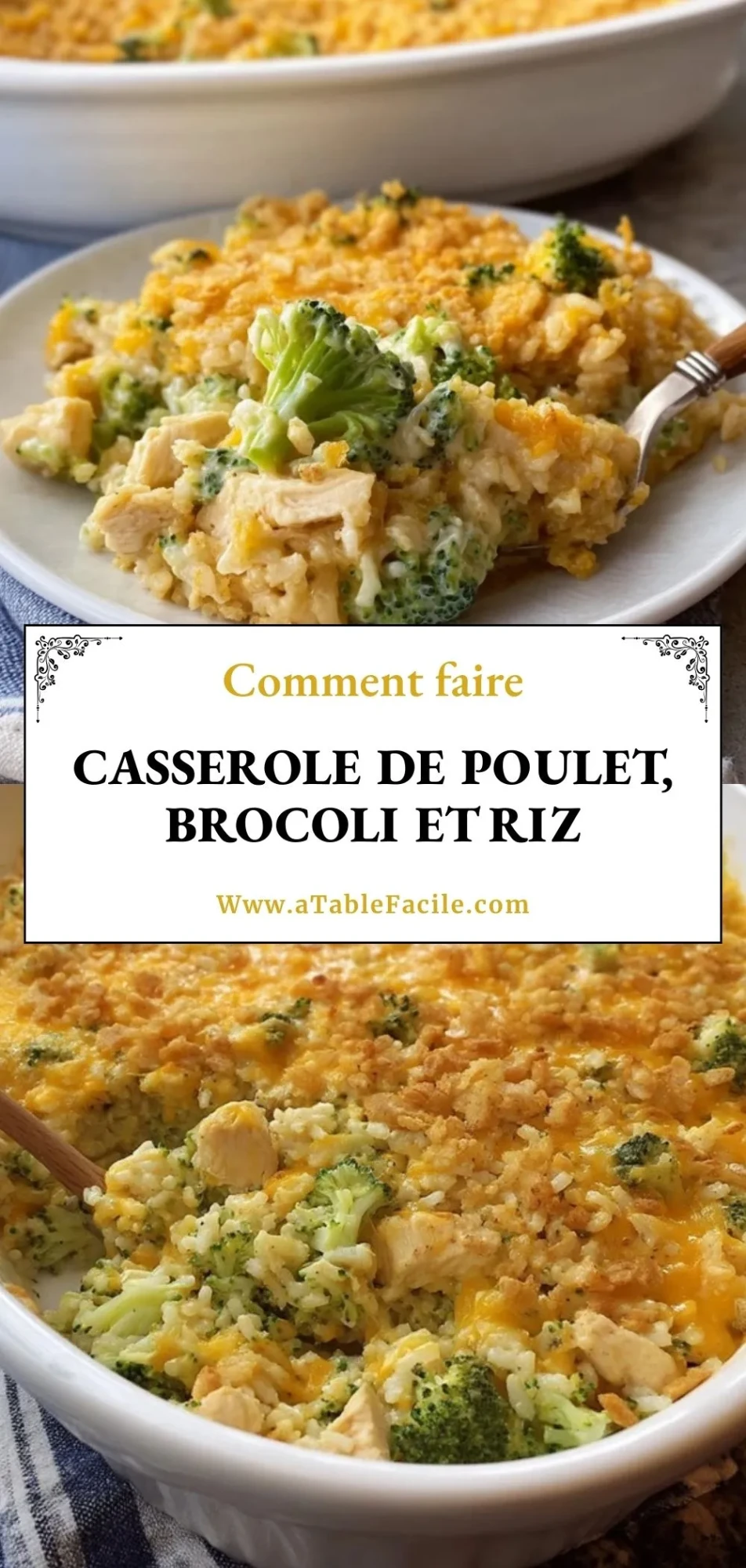 Casserole De Poulet, Brocoli Et Riz - Pin 1 (1)