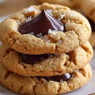 Cookies Au Beurre De Cacahuète Avec Un Cœur Chocolaté 1 (1)