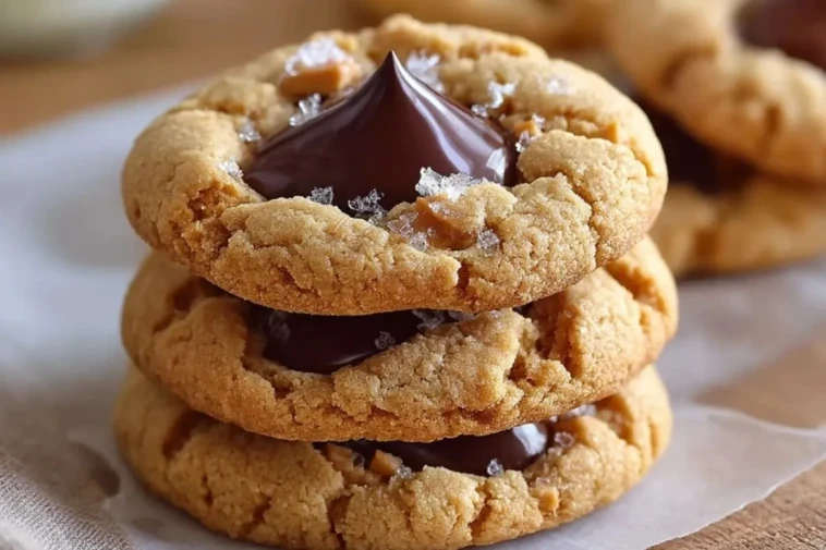 Cookies Au Beurre De Cacahuète Avec Un Cœur Chocolaté 1 (1)