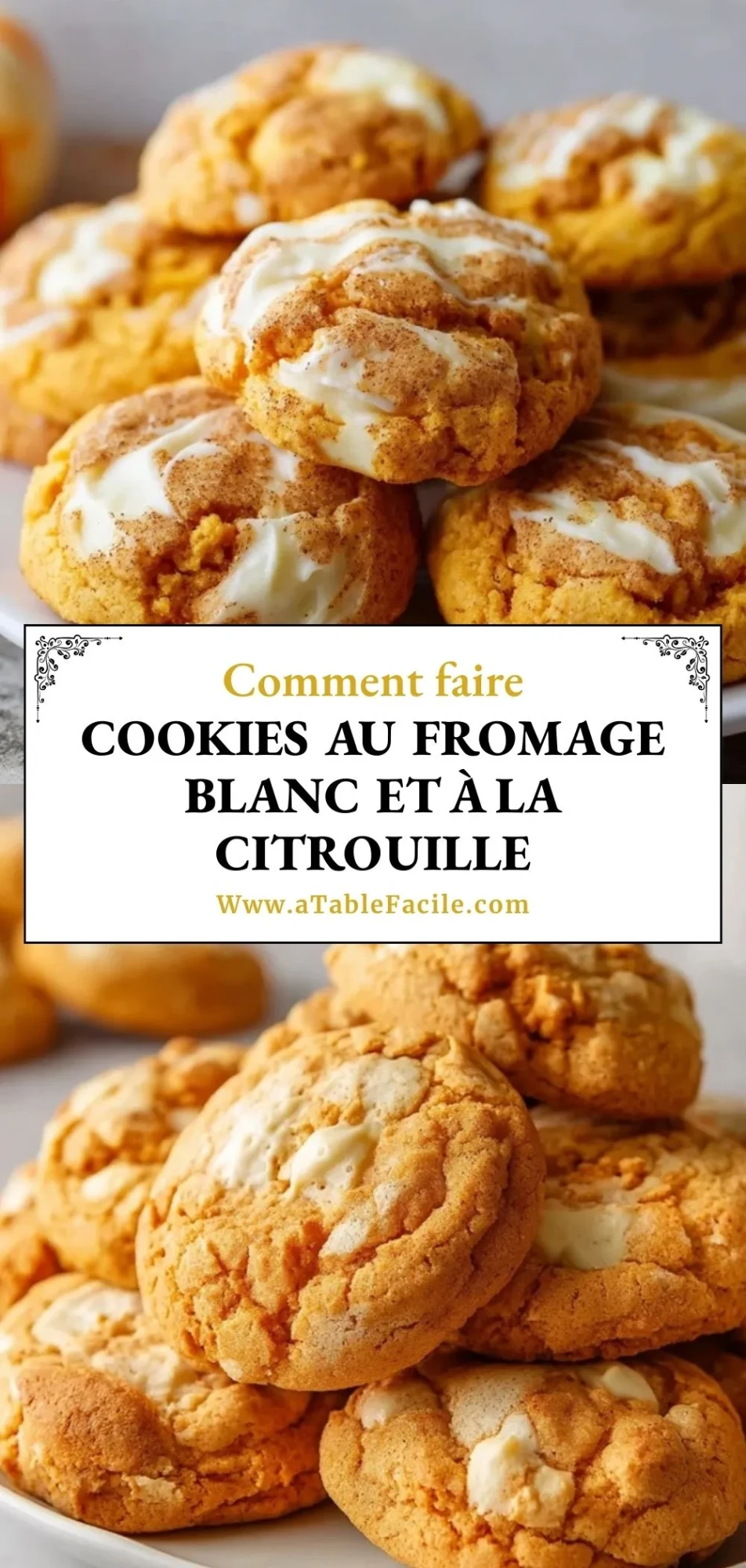 Cookies Au Fromage Blanc Et à La Citrouille - Pin 1