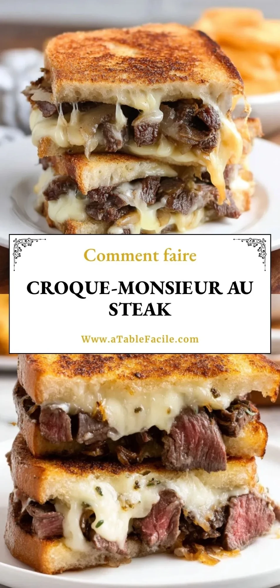 Croque-Monsieur au Steak - Pin 1