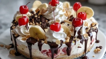 Gâteau Au Fromage Blanc Banane-Split Sans Cuisson - 1