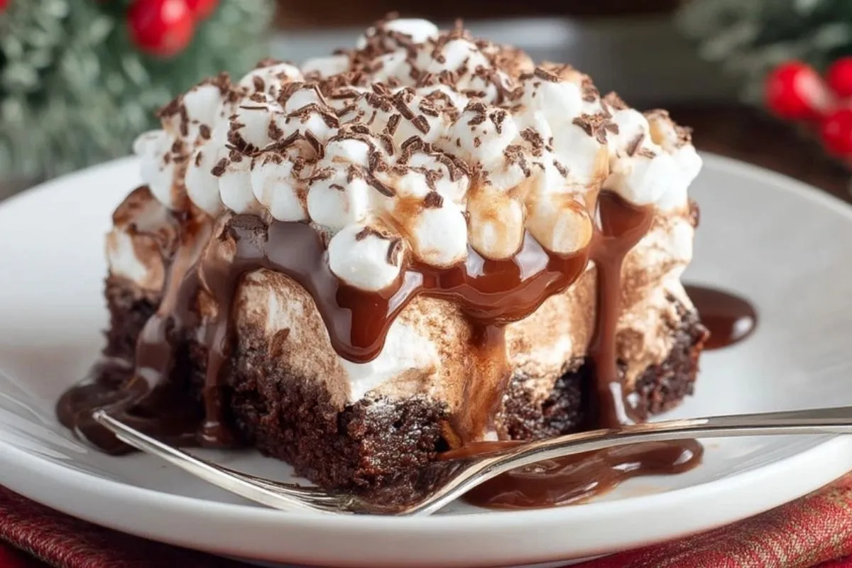 Gâteau Poke Au Chocolat Chaud - 1
