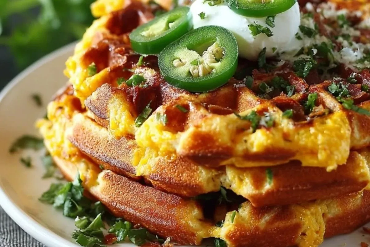 Gaufres De Maïs Au Jalapeño Et Cheddar Épicé - 1