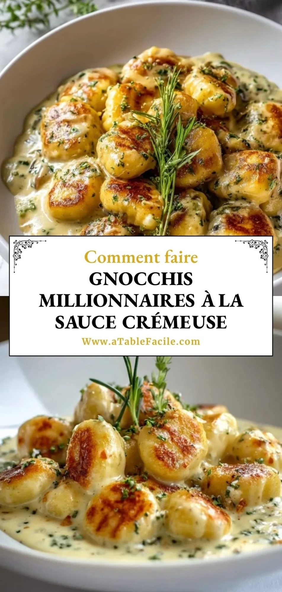 Gnocchis Millionnaires à la Sauce Crémeuse - Pin 1