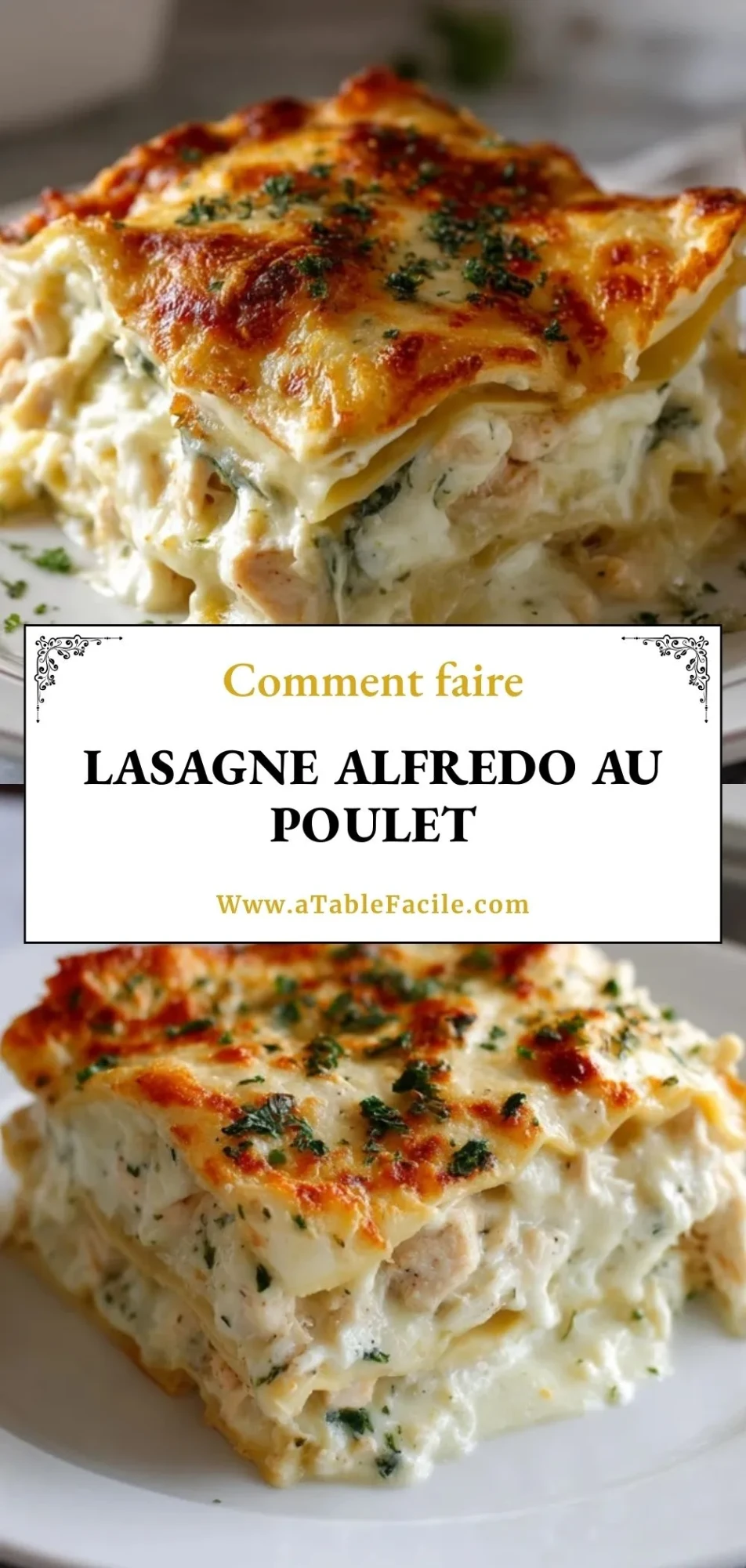 Lasagne Alfredo au Poulet - Pin 1