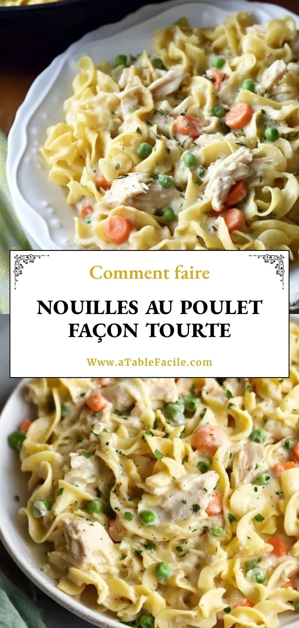 Nouilles Au Poulet Façon Tourte - Pin 1