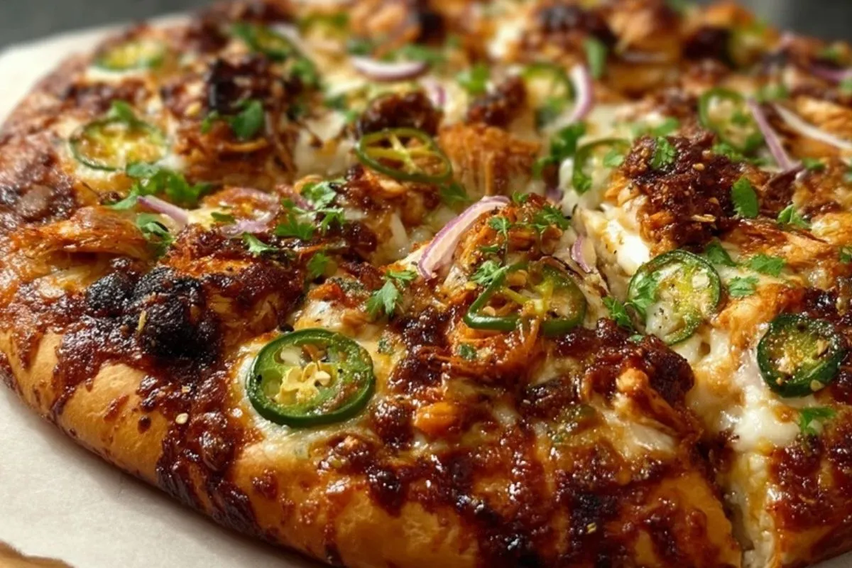 Pizza Poulet Épicé aux Jalapeños Marinés- 1