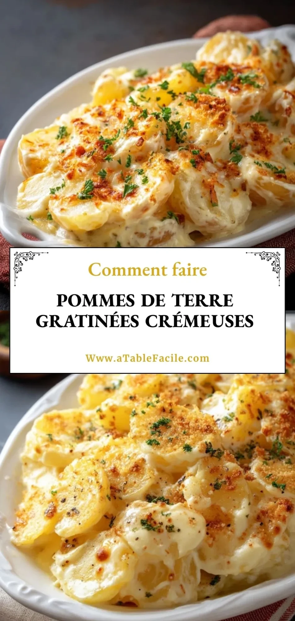 Pommes De Terre Gratinées Crémeuses - Pin 1