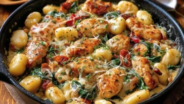 Poulet À LAil Savoureux Et Gnocchis Sautés - 1