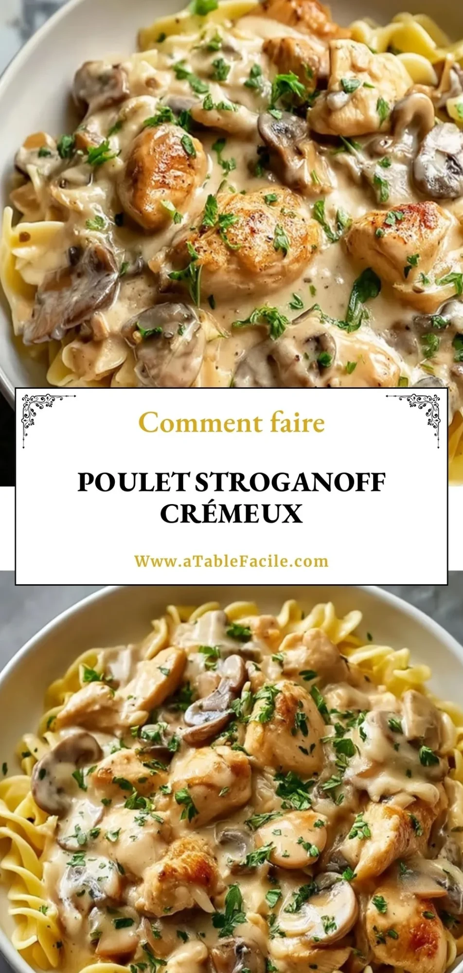 Poulet Stroganoff Crémeux - Pin 1