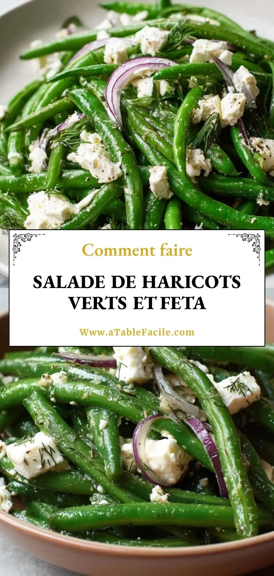 Salade De Haricots Verts Et Feta - Pin 1