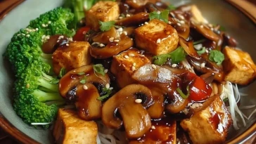Sauté De Champignons Et Tofu- 1