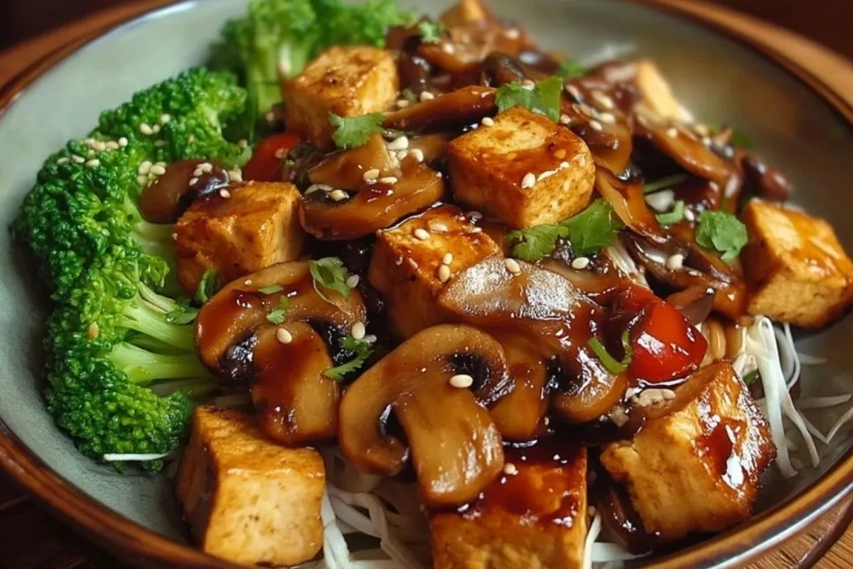 Sauté De Champignons Et Tofu- 1