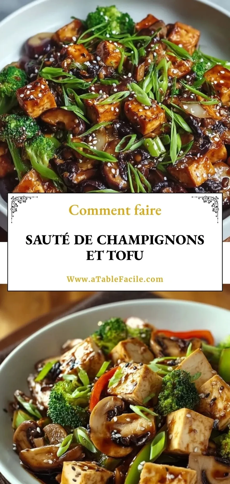 Sauté De Champignons Et Tofu - Pin 1