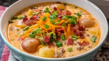 Soupe De Cheeseburger Maison Aux Pommes De Terre Nouvelles - 1