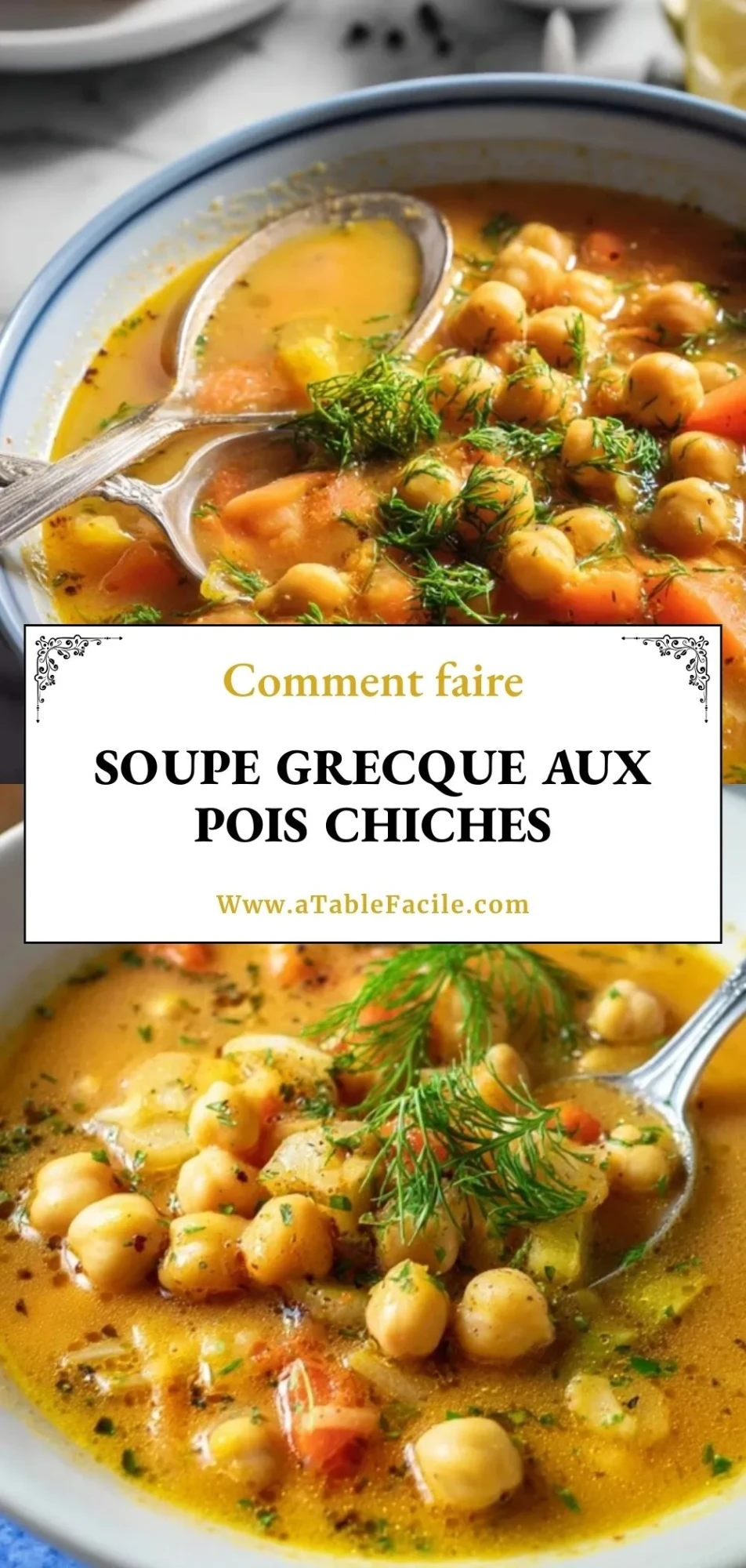 Soupe Grecque Aux Pois Chiches - Pin 1