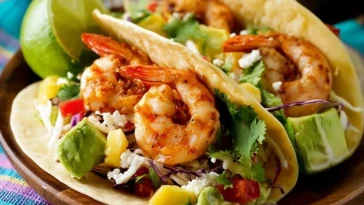 Tacos de crevettes grillées épicées 1