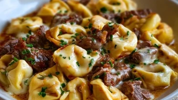 Tortellini crémeux au cheesesteak -1