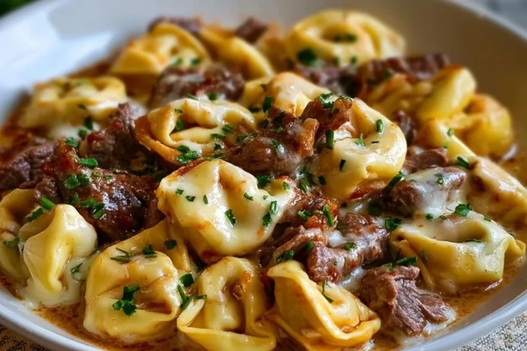 Tortellini crémeux au cheesesteak -1