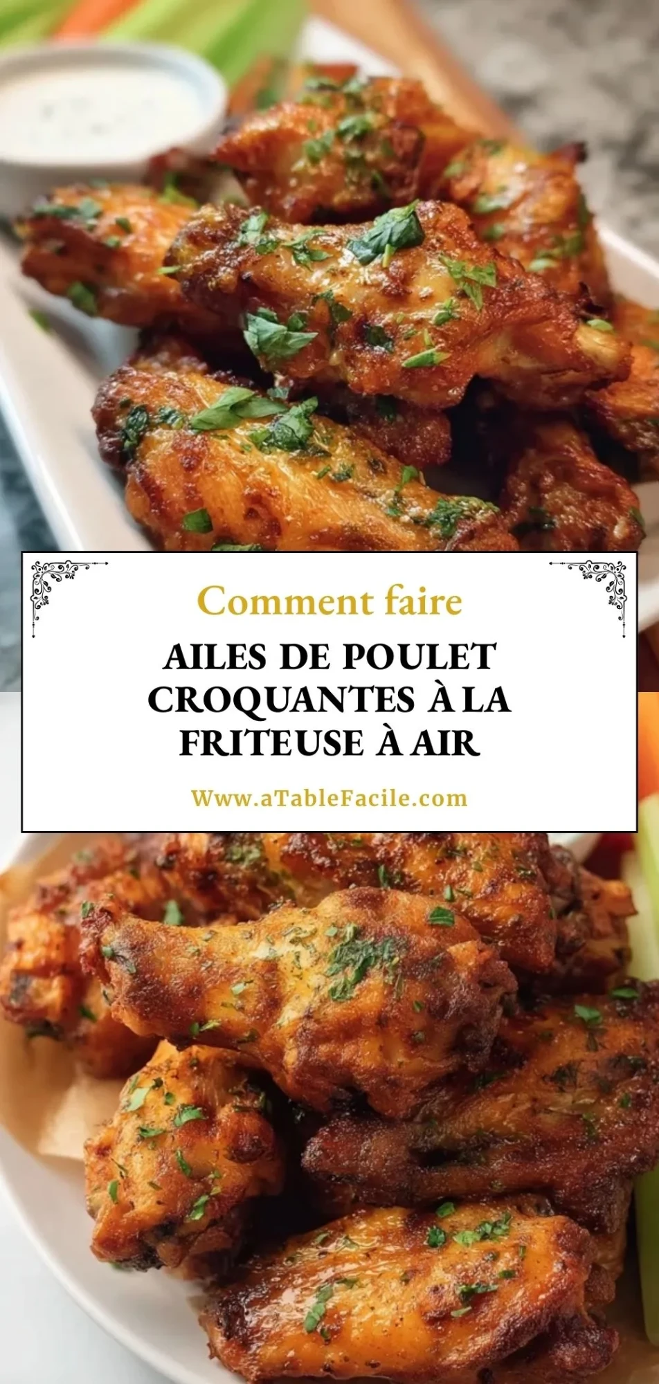Ailes de Poulet Croquantes à la Friteuse à Air