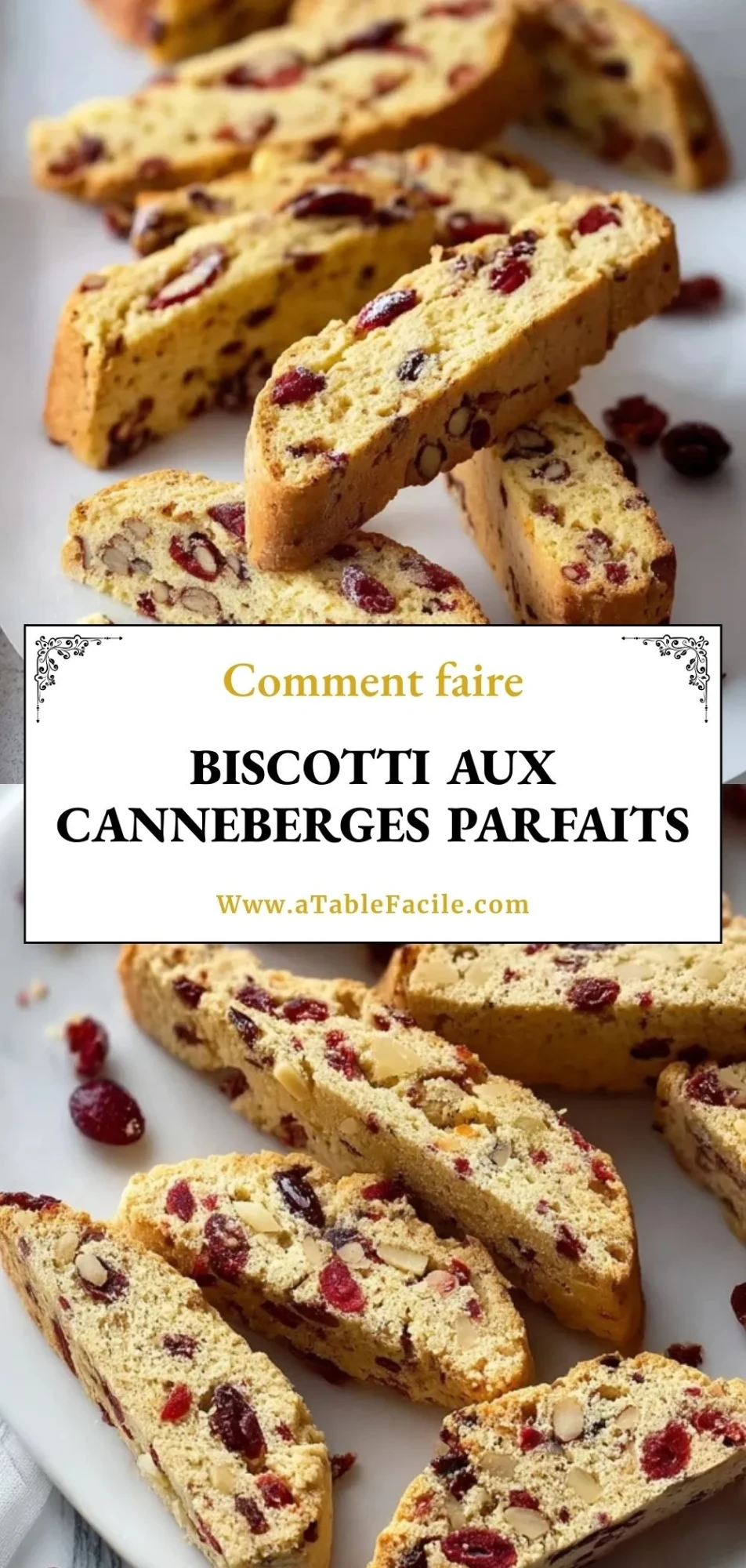 Biscotti Aux Canneberges Parfaits - Pin 1