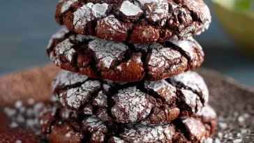 Cookies Moelleux Au Chocolat Avec Croûte Craquelée