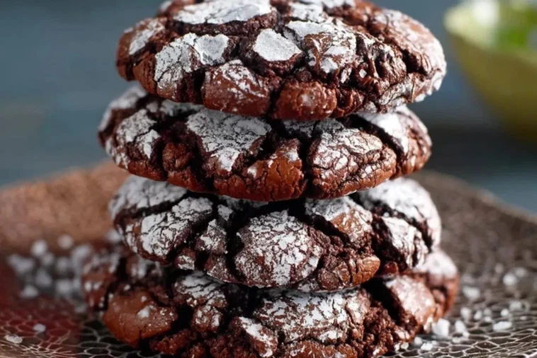 Cookies Moelleux Au Chocolat Avec Croûte Craquelée