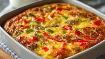 Quiche Aux Saucisses Et Poivrons Juteuse