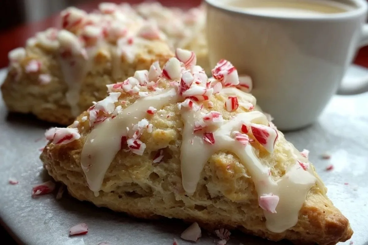 Scones Au Chocolat Blanc Et À La Menthe Poivrée
