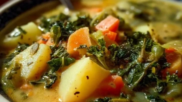 Soupe Épaissie Aux Pommes De Terre Et Au Chou Frisé