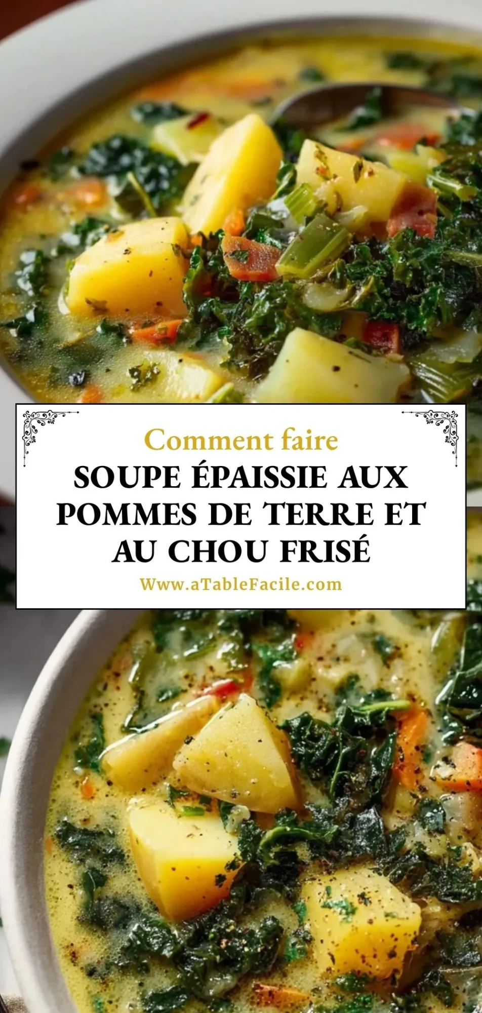 Soupe Épaissie Aux Pommes De Terre Et Au Chou Frisé - Pin 1