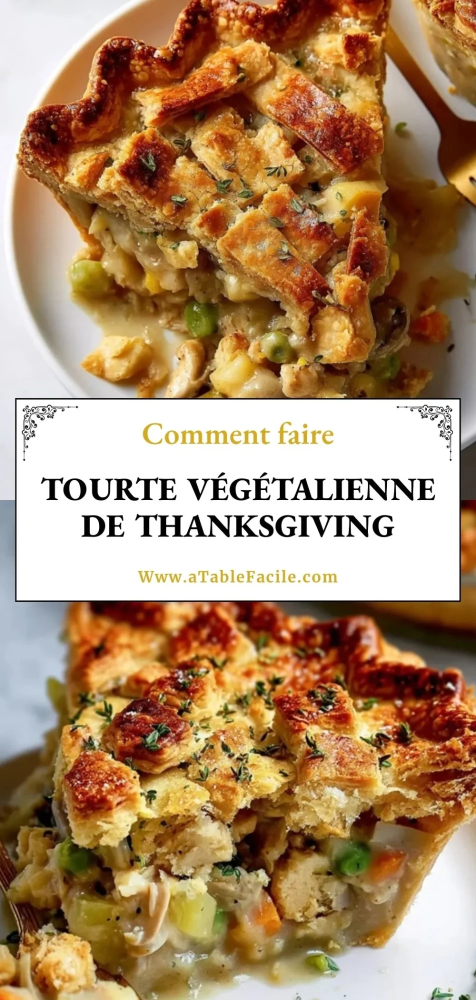 Tourte Végétalienne de Thanksgiving