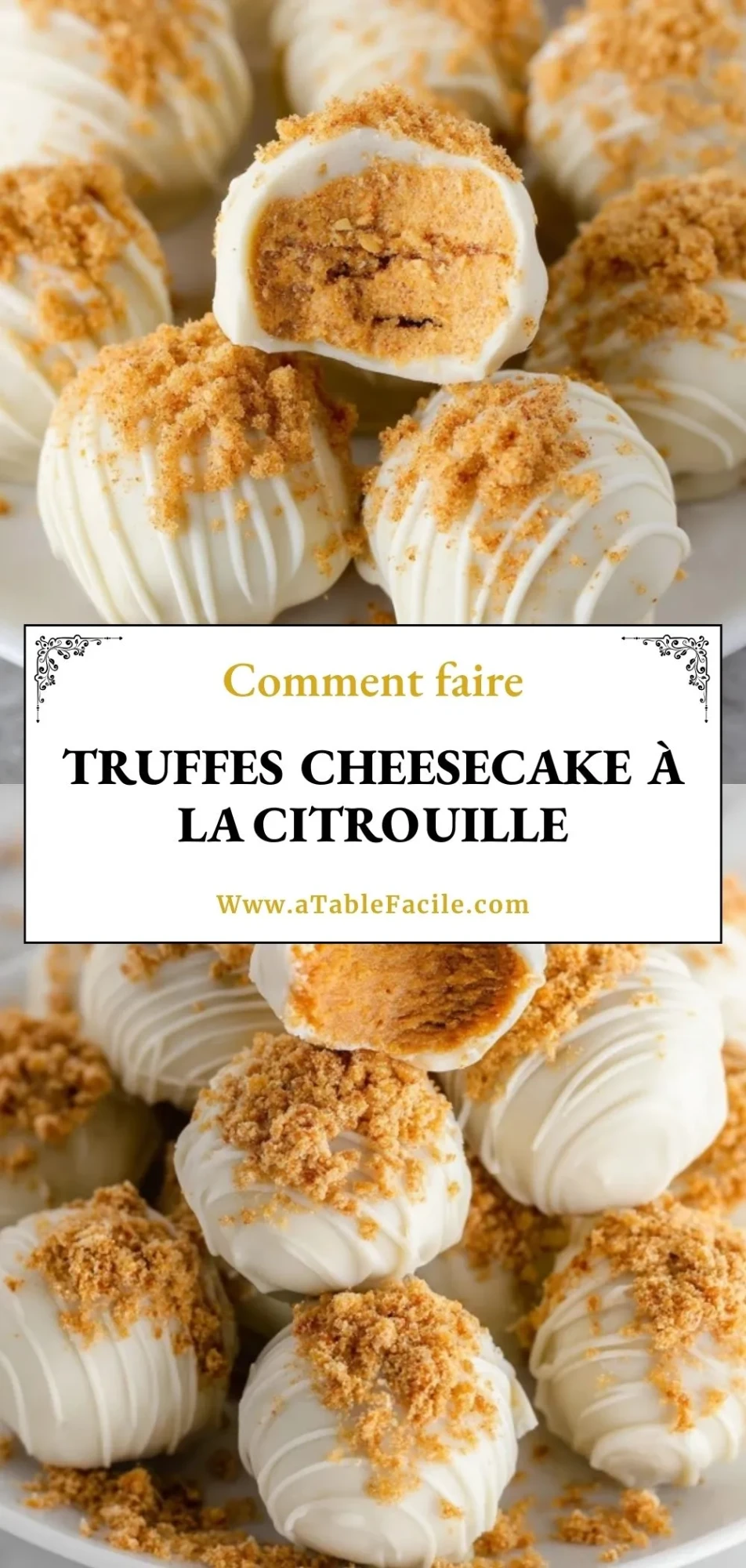 Truffes Cheesecake à la Citrouille